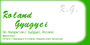 roland gyugyei business card